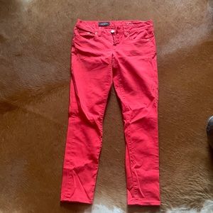 Coral skinny jeans (new)